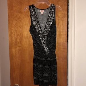 Black and white romper